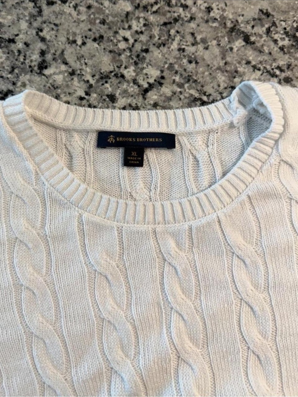 Brooks Brothers Women’s  Cable Knit Crewneck Sweater - Off-White